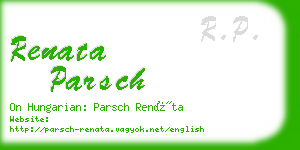 renata parsch business card